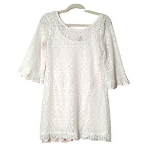 Divided H& M White Lace Dress Size M